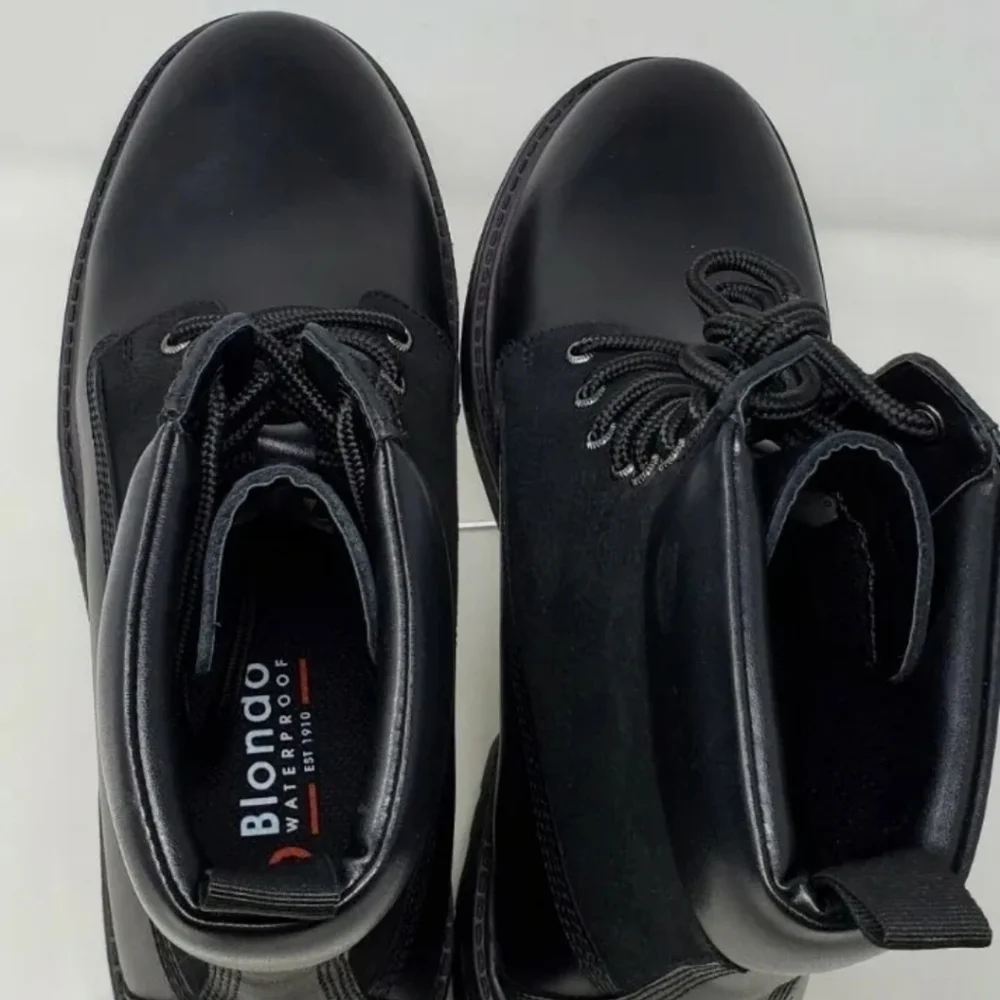 Blondo Men's Waterproof Ankle Boots Black  Lace Up B1172 014 Size 9 New